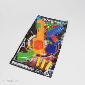 Good quality kids soft bullet gun toy plastic shooting game set
