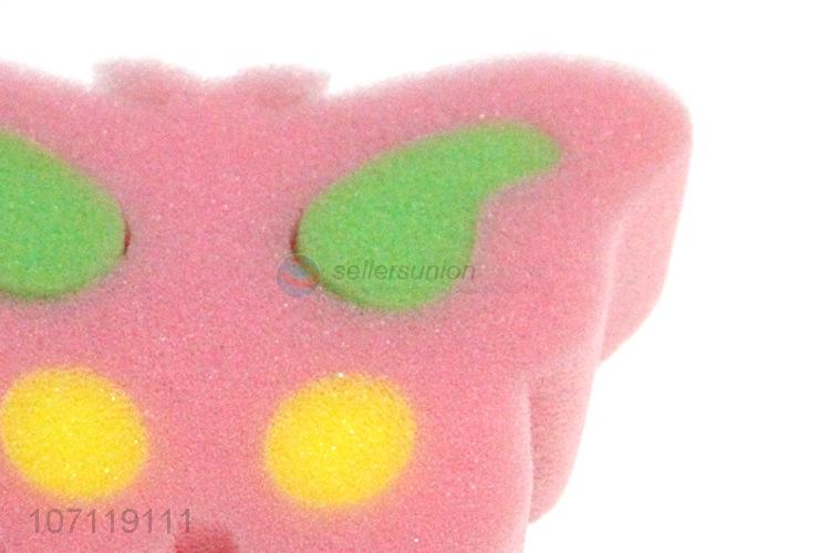 Attractive design soft butterfly shape baby bath sponge shower sponge