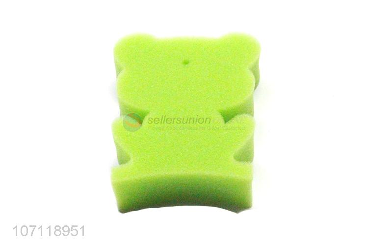 New design lovely frog shape children bath sponge exfoliating sponge