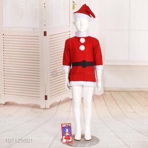 Good Sale Christmas Decoration Santa Claus Costume For Girls