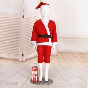 Christmas Dress 4 Pieces Santa Claus Costume Suit For Boys