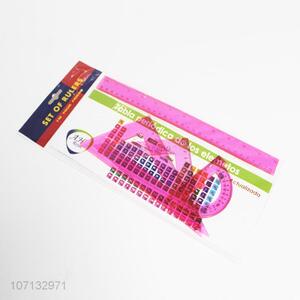 Promotional Soft Plastic Flexible Ruler Geometric Ruler Set