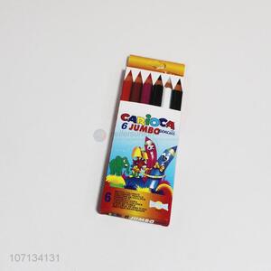 Low price eco-friendly 6 colors wax crayon set for children