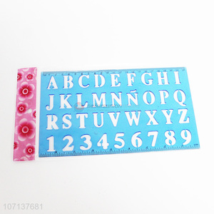Hot selling english Letter plastic board math number ruler