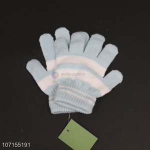Hot selling fashion outdoor winter warm knitted gloves kids gloves