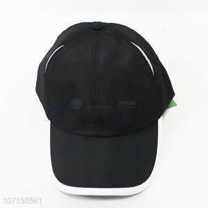 Factory Wholesale Adjustable Baseball Cap Fashion Men Black Sunhat