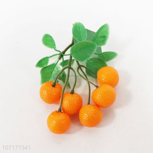 Premium quality fake oranges bunches with leaves artificial fruit decoration