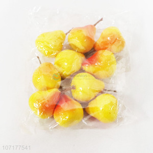 Factory sell 10pcs high simulate artificial fruit pear for home decor