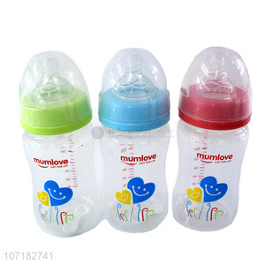 New Product Cute Cartoon Baby Bottle 240Ml Baby Feeding Bottle