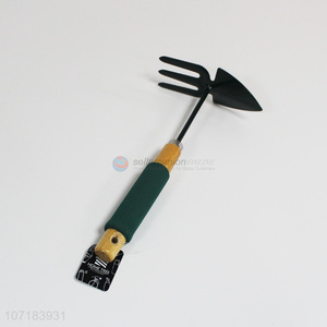 Good quality garden tools dual-purpose wooden handle iron garden trowel garden rake