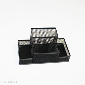 Suitable price office stationery black mesh wire pen container pen holder