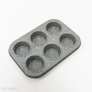 China supplier 6 holes carbon steel cake baking pan cartoon steel cake molds