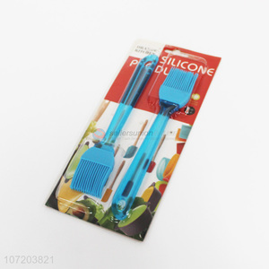 Popular design kitchen supplies 2 pieces reusable bpa free silicone brush oil brush