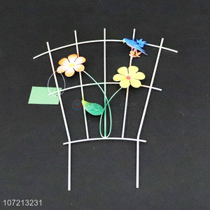 New design exquisite decorative iron fence with artificial bird & flower