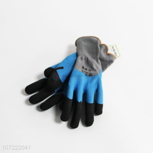 Custom logo bicolor pvc safety gloves pvc working gloves