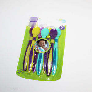 Good Price 7 Pieces Colorful Plastic Baby Spoon Set