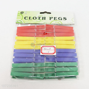 Cheap 24PCS Durable Fashion Plastic Clothespin Clips Clothes Pegs