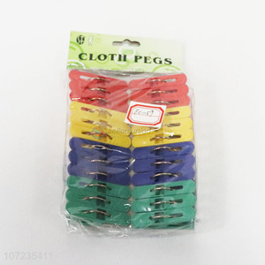 Promotion 24PCS Household Plastic Clips Colorful Clothes Pegs