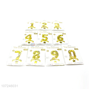 New products gold number balloons standing balloons for decoration