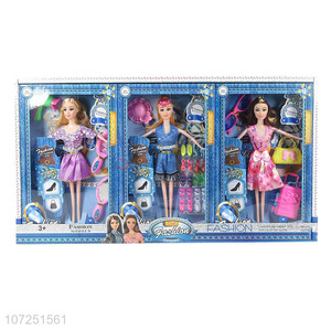 Top Quality Beauty Girls Doll With Dresses Set