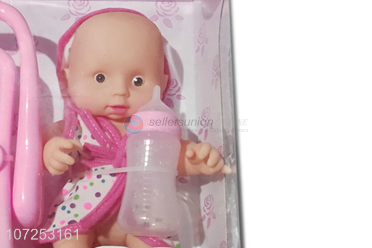New Vinyl Reborn Dolls With Baby Carrier Feeder Bottle For Child Gift