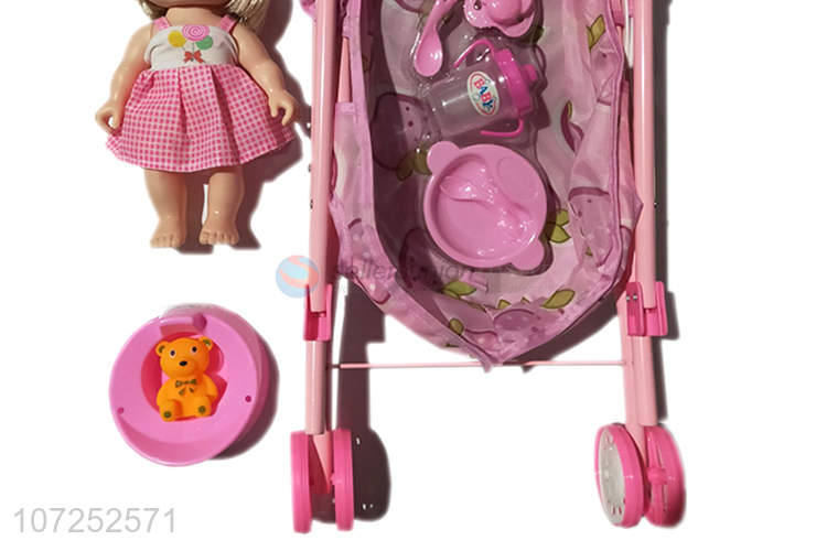 Premium Quality Lovely Baby Doll Stroller Toy For Girls