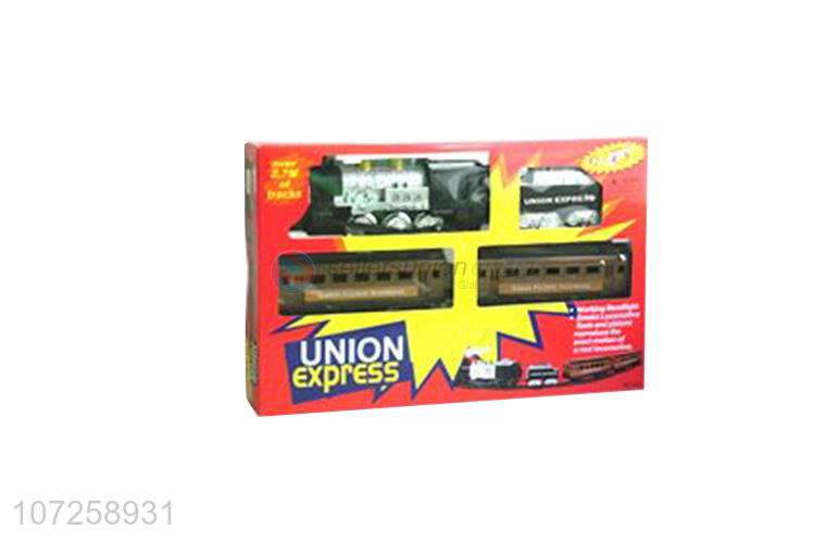 Hot sale kids classic battery operated train set slot toy