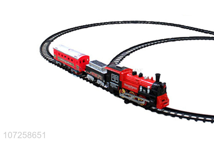 Promotional cheap plastic railway set toy battery operated toy train