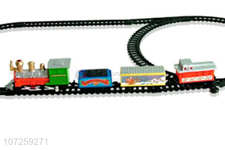 Wholesale custom Christmas track train toy slot toy plastic rail train set