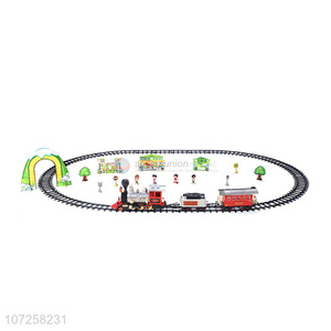 Factory wholesale boys railway toy train battery operated train set