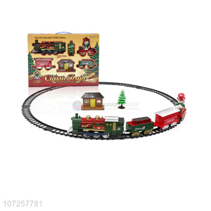 High quality plastic track toys battery operated toy Christmas train for kids