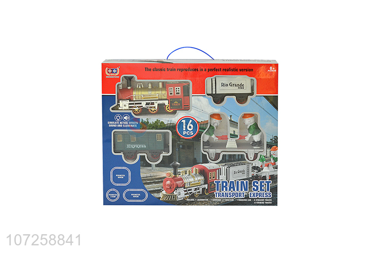 Most popular battery operated plastic electric toy train railway set