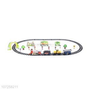 Wholesale price kids classic battery operated train set slot toy