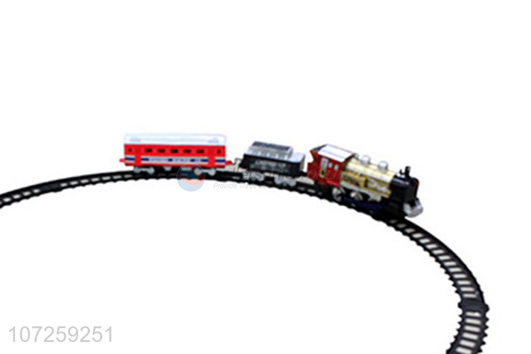 High quality plastic railway set toy battery operated toy train