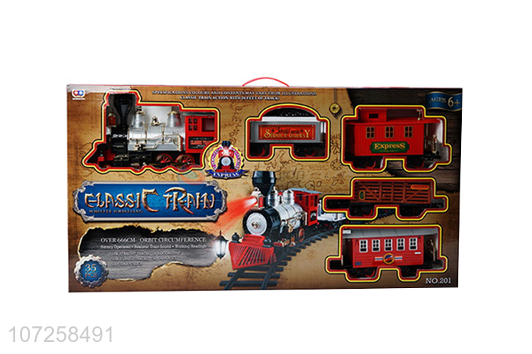 Superior quality kids toys battery operated train set with track