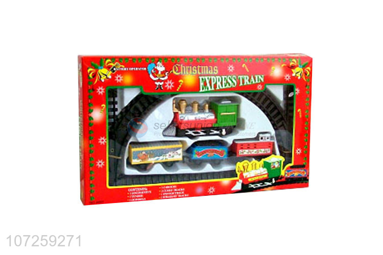 Wholesale custom Christmas track train toy slot toy plastic rail train set