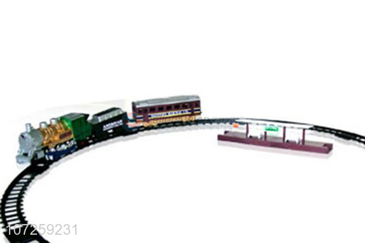 Promotional items battery operated train set toy electric plastic toys