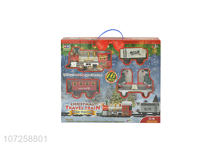 New products children electric battery operated Christmas rail train track toys