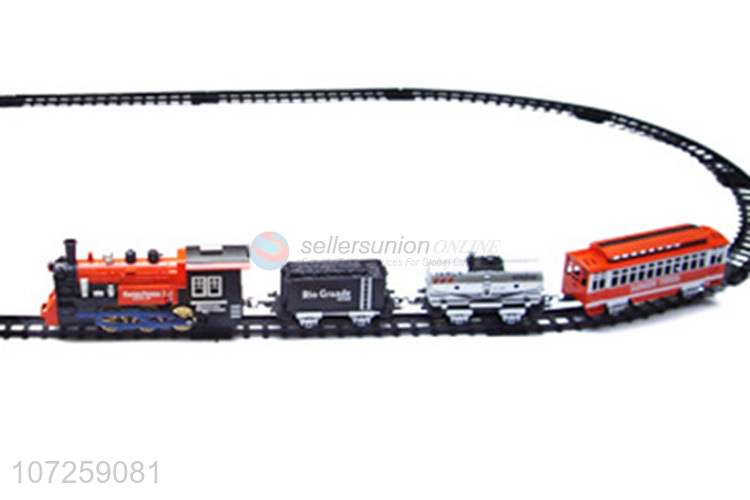 China OEM battery operated plastic electric toy train railway set