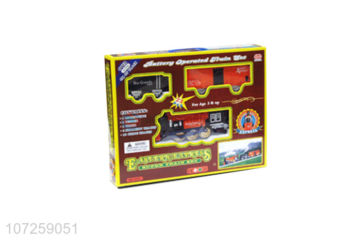 Popular products kids classic battery operated train set slot toy