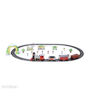 New arrival battery operated plastic electric toy train railway set