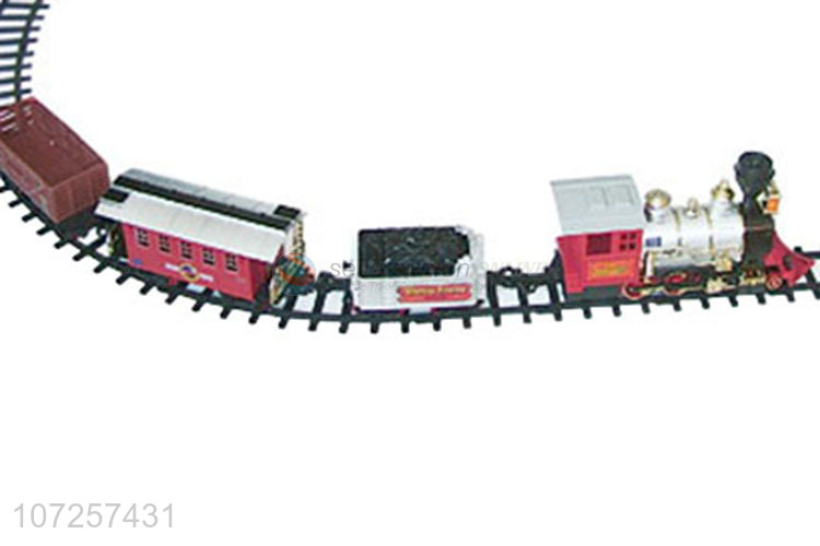 Attractive design battery operated train set toy electric plastic toys