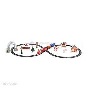 Promotional products plastic track toys battery operated toy Christmas train for kids