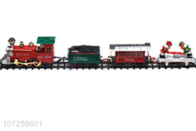 Wholesale cheap battery operated plastic electric toy train railway set