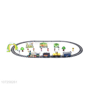 Best selling plastic track toys battery operated toy train for kids