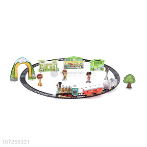 Top supplier kids classic battery operated train set slot toy