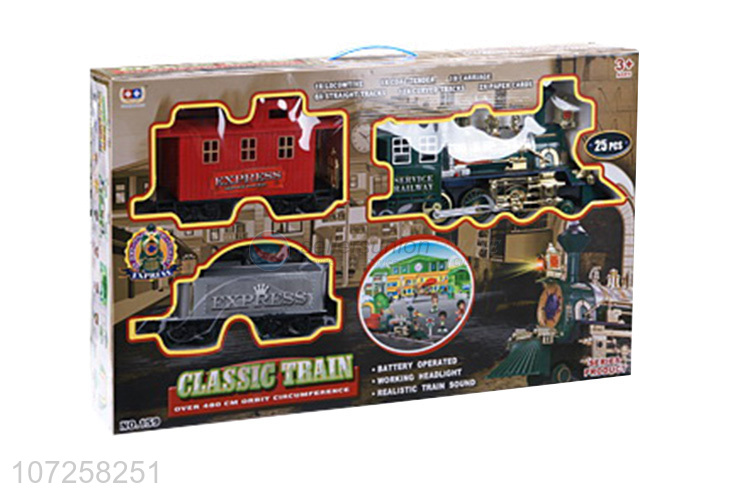 Promotional items kids toys battery operated train set with track