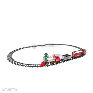 Professional supply battery operated Christmas train set toy electric plastic toys