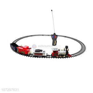 Latest design boys railway toy train battery operated train set