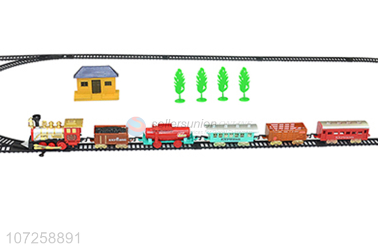 Wholesale popular plastic railway set toy battery operated toy train